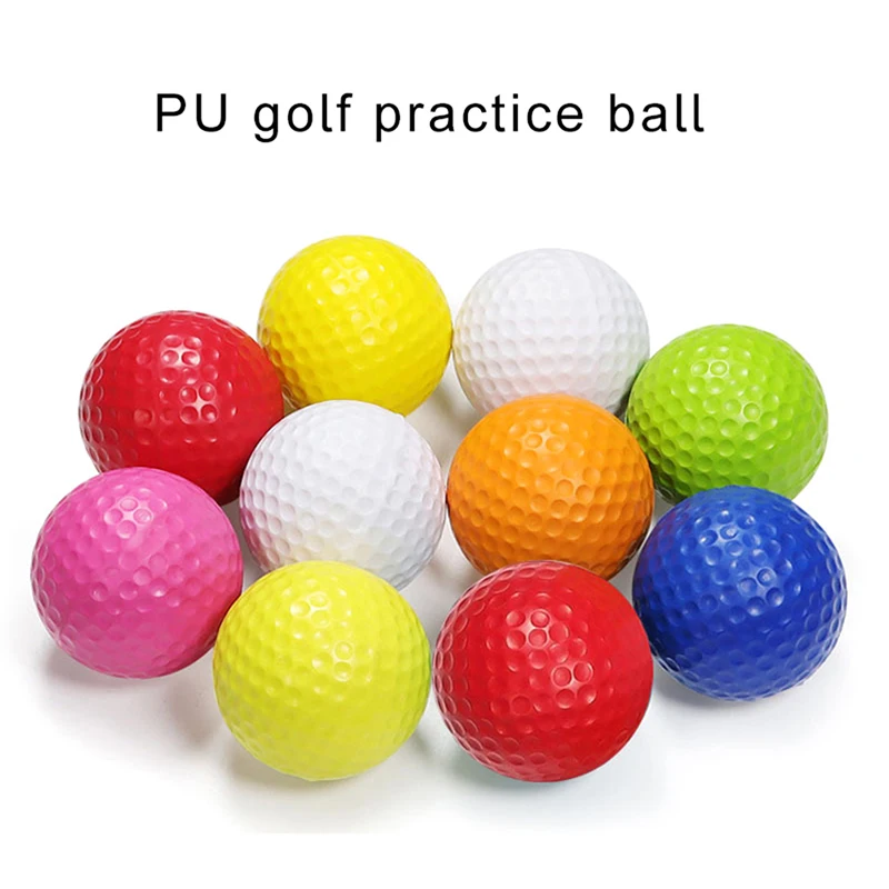 5Pcs PU Foam Solid Sponge Soft Golf Balls For Indoor Golf Practice Ball 4.27cm/1.68inch Children\'s Toys Golf Accessories