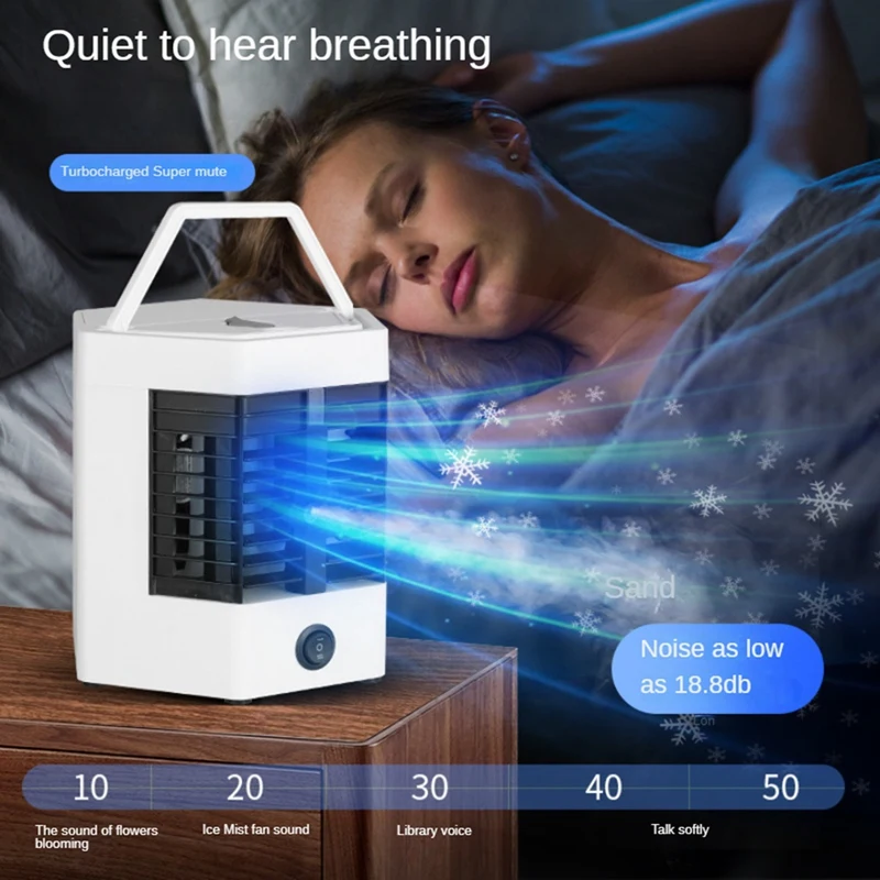 Mini Air Conditioning Fan Desktop Cooler Fan USB Portable Spray Humidifier Water Cooling Fan For Bedroom And Desktop Durable