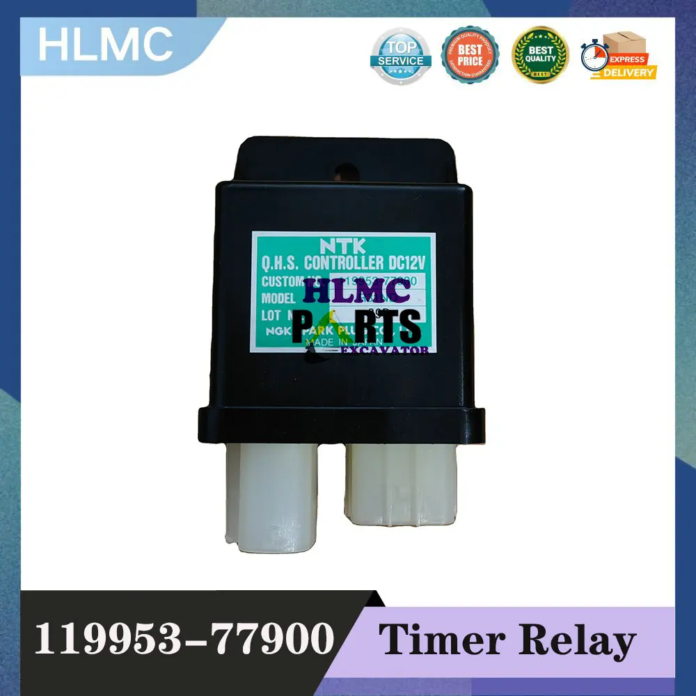 Construction Machinery Parts 119953-77900 Timer Relay 1For Yanmar Starter Fuse Relay Box Untuk Mesin 4TNV98 4TNV94