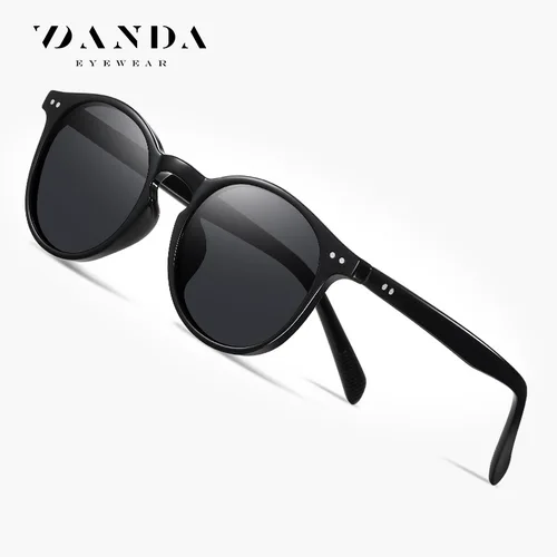 Imagen 2 del producto Gafas de sol polarizadas Vintage para hombre y mujer, lentes clásicas con montura redonda, deportivas, para viajes al aire libre, T242