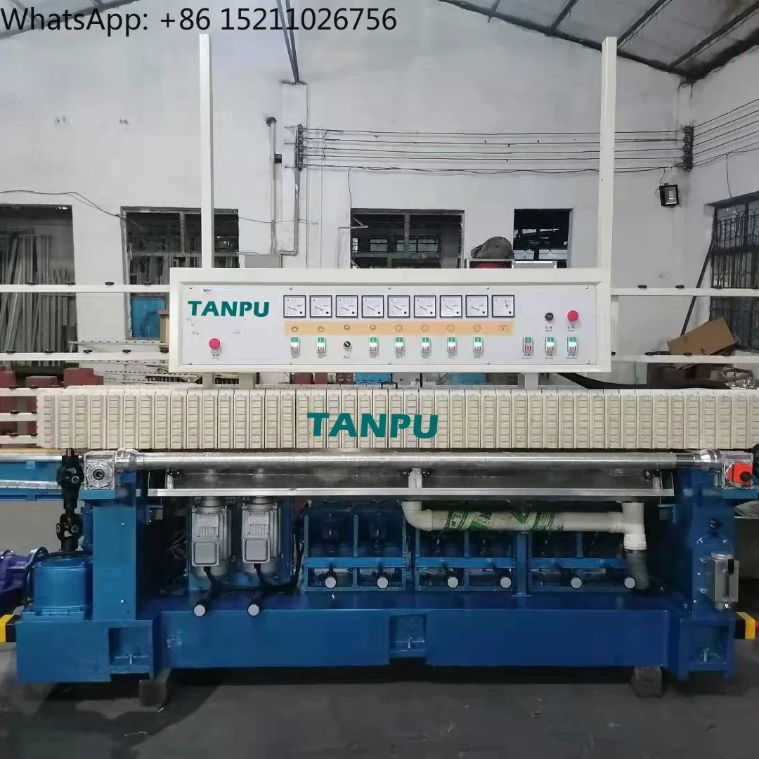 Good Quality 9 Motor Glass Mirror Edging Machine Straight Line Polishing Machine beveling machine