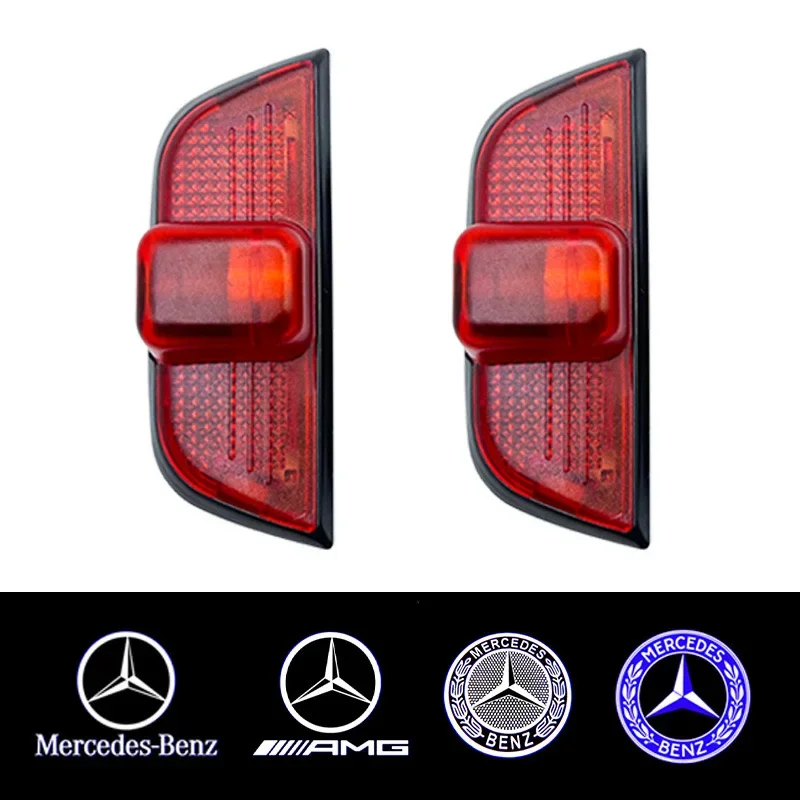 2Pcs Car Door Light Laser Decor Logo Project Ghost Lamp For Mercedes-Benz C180 C200 C260 C280 C300 W204 2007-2014 Accessories