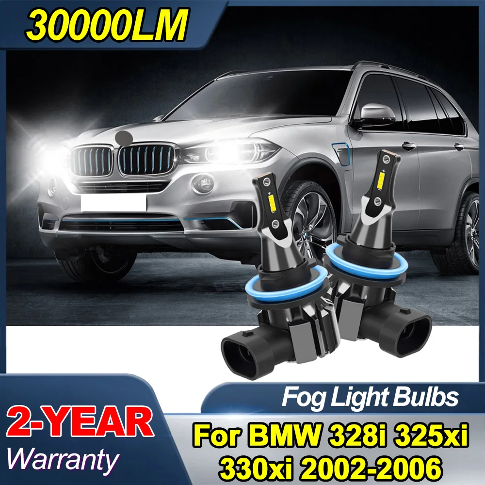 

H11 светодиодные противотуманные фары 30000LM Canbus супер яркие автомобильные противотуманные фары дневного света для BMW 328i 325xi 330xi 2002-2006