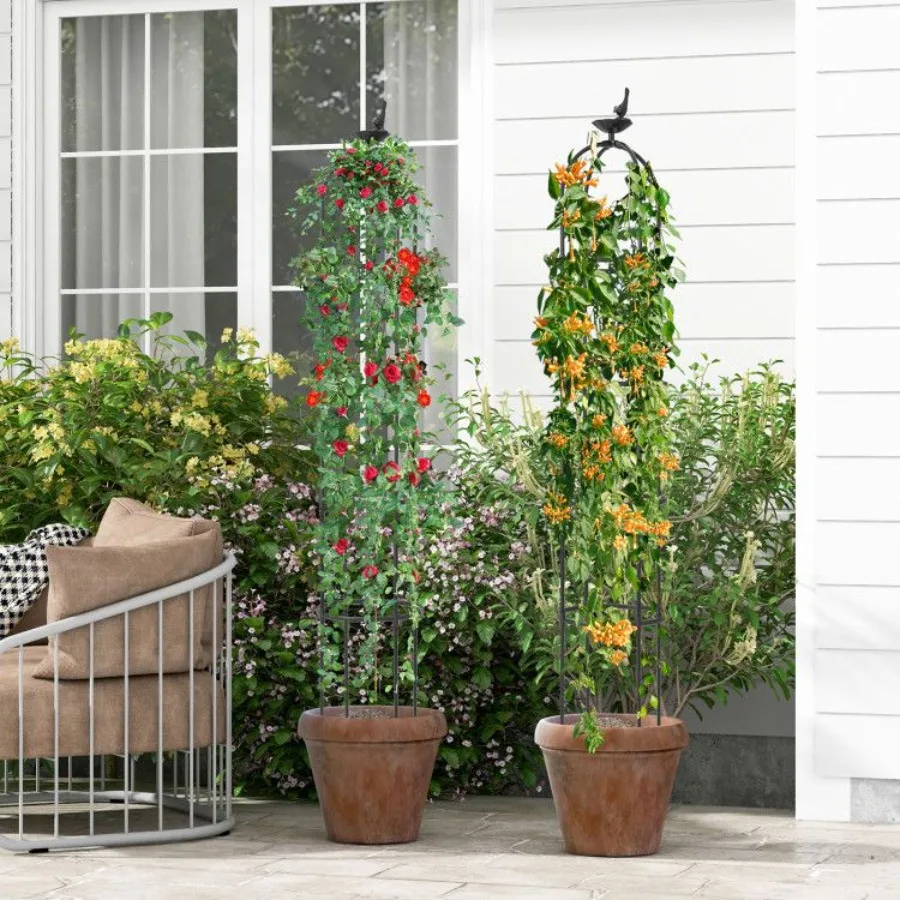 

2Pack Garden Obelisk Trellis for Climbing Plants
