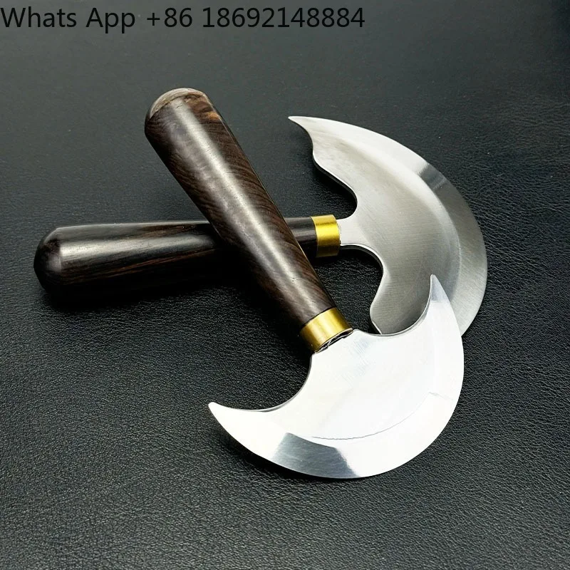 Semicircular Thinning Knife Handmade DIY Leather Goods Shovel Leather Knife Cutting Leather Hand Push Thinning