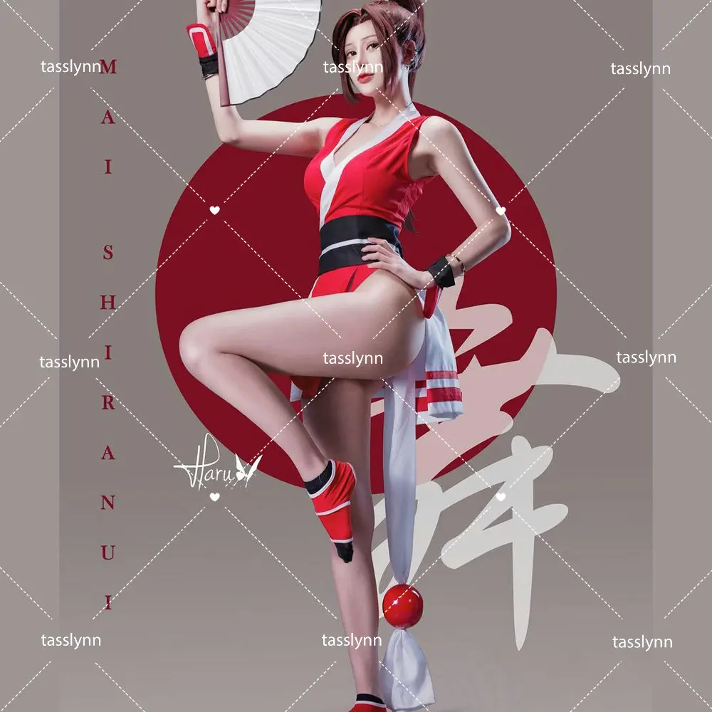 

Adult anime Sexy cosplay Beach Party Halloween Mai Shiranui Dance Cosplay Costume Sexy King of Fighting Games Cosplay Costume