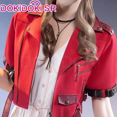 Женский костюм Аэрис из FF, белый, полиэстер, DokiDoki-SR