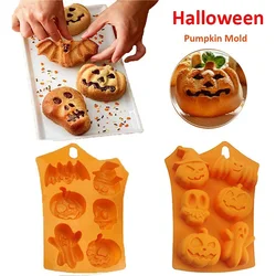 Silicone Halloween Pumpkin Candy Mold Pumpkin Cake Chocolate Gummy Molds Kitchen Handmade Cookie Baking Pudding Chocolate Tools