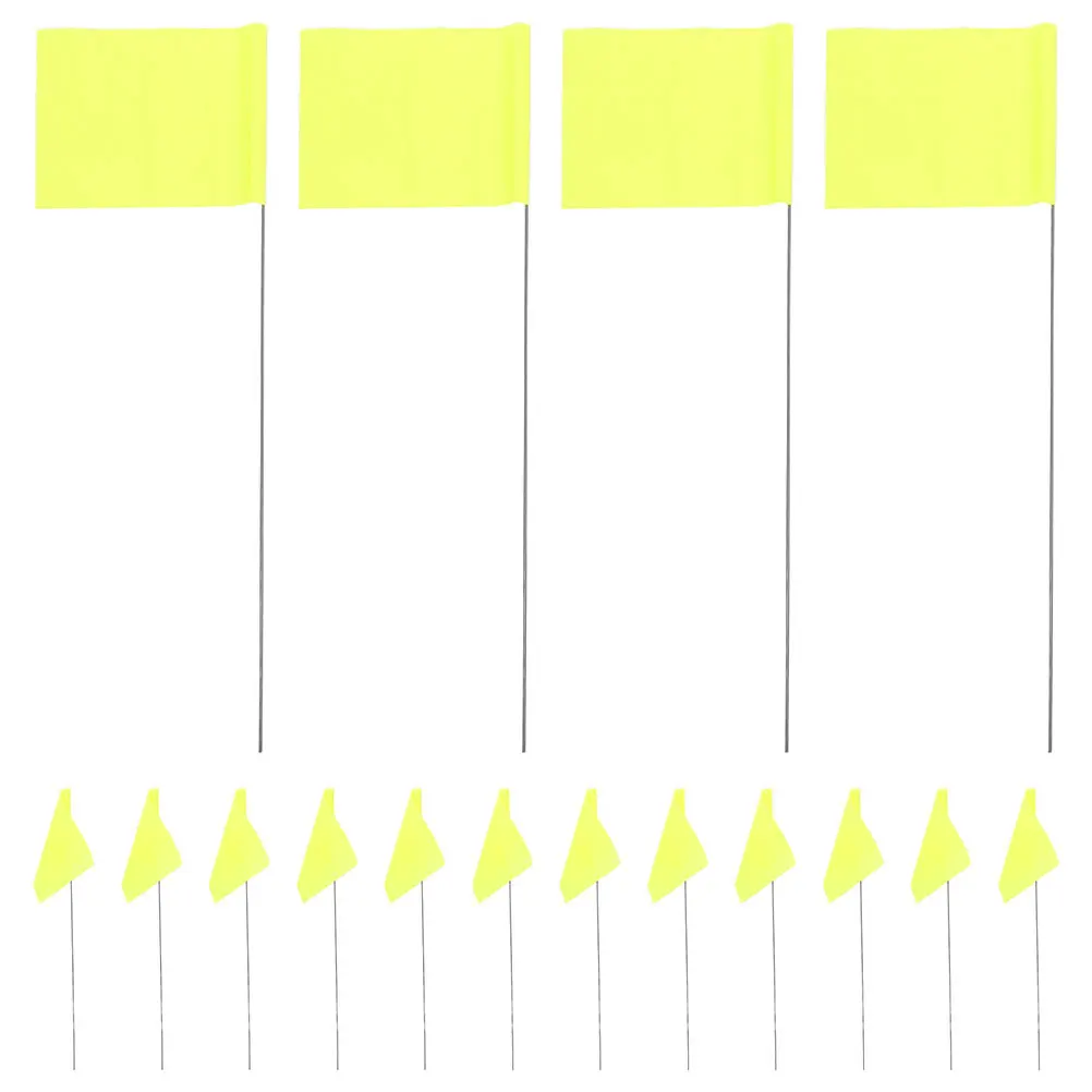 

50Pcs Marking Flags High Visibility Durable Wire Poles for Yard Lawn Garden Landscaping Construction Survey Outdoor Safety