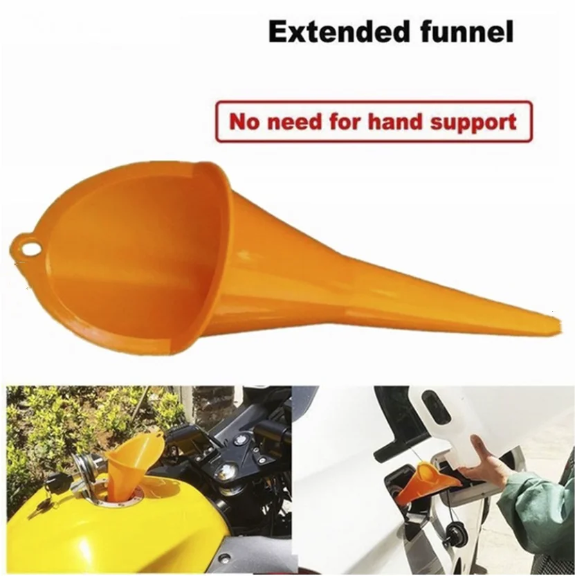 1pcs Large Long Spout Funnels One Hand Multi-Functional Oil Funnels Oil Filling Plastic Funnel Leak back-up tool Proof Tools