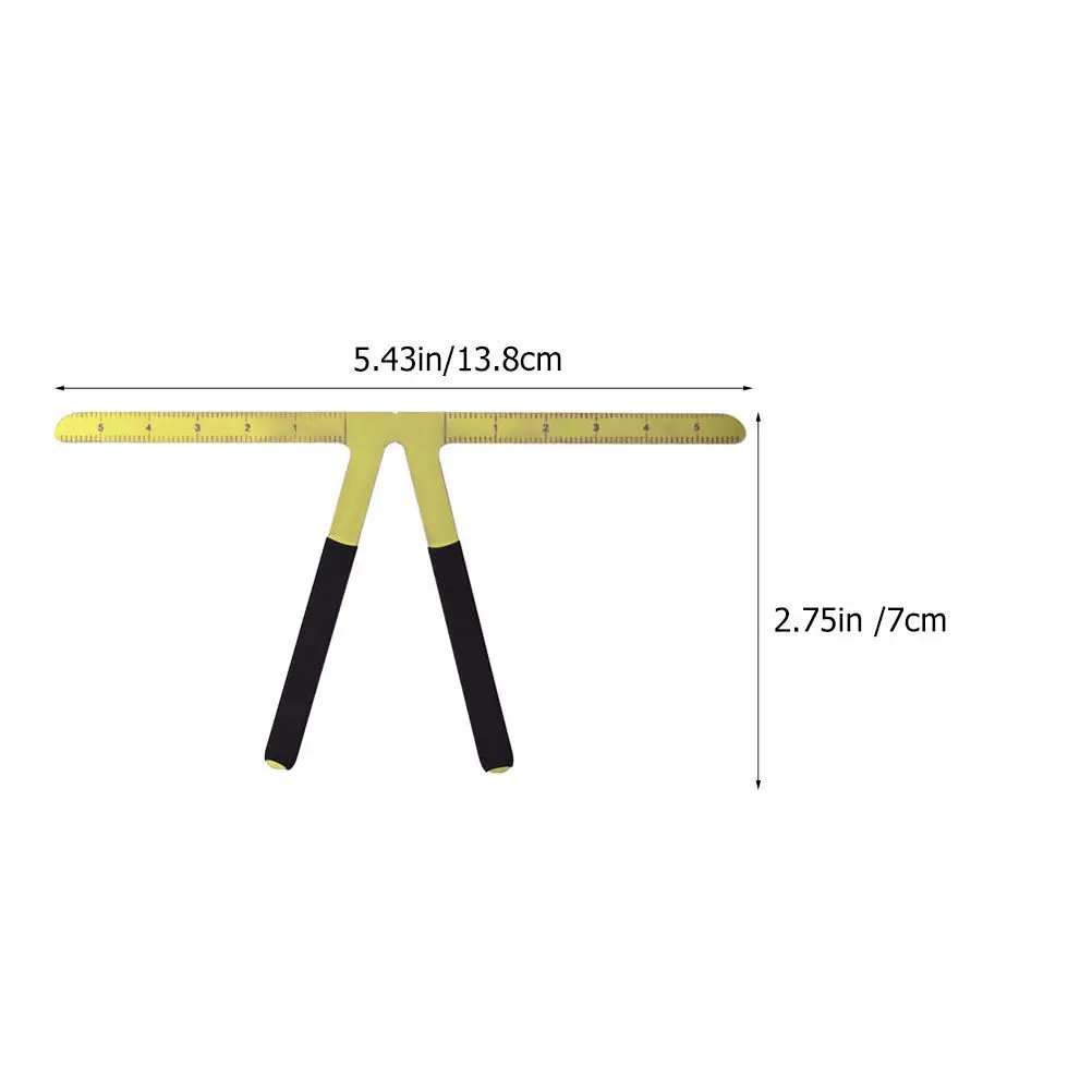 Premium Stainless Steel Eyebrow Ruler with Clear Scale Markings for Easy Measurement Triangle Shape Design High Durability