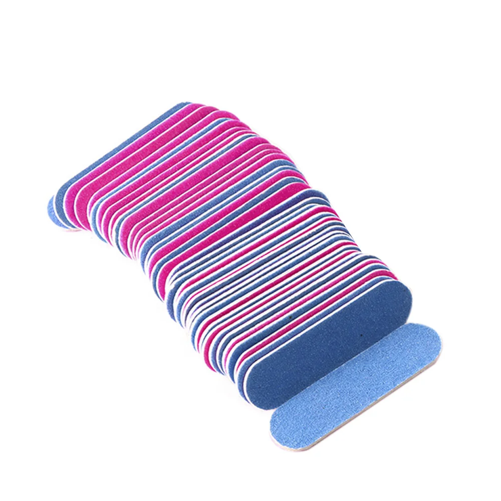 N18R 70Ml Nail Art Makeup Polish Plastic Pump With 100Pcs Nail Files Double Color Wooden Mini Buffer Sanding