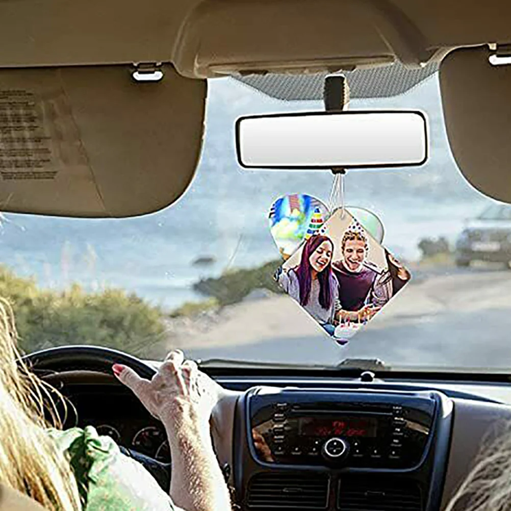 

1 set Felt Pieces DIY Sublimation Blanks Car Home Diy Heat Transfer Pendant Decor Aromatherapy Scented Sheets Pendents