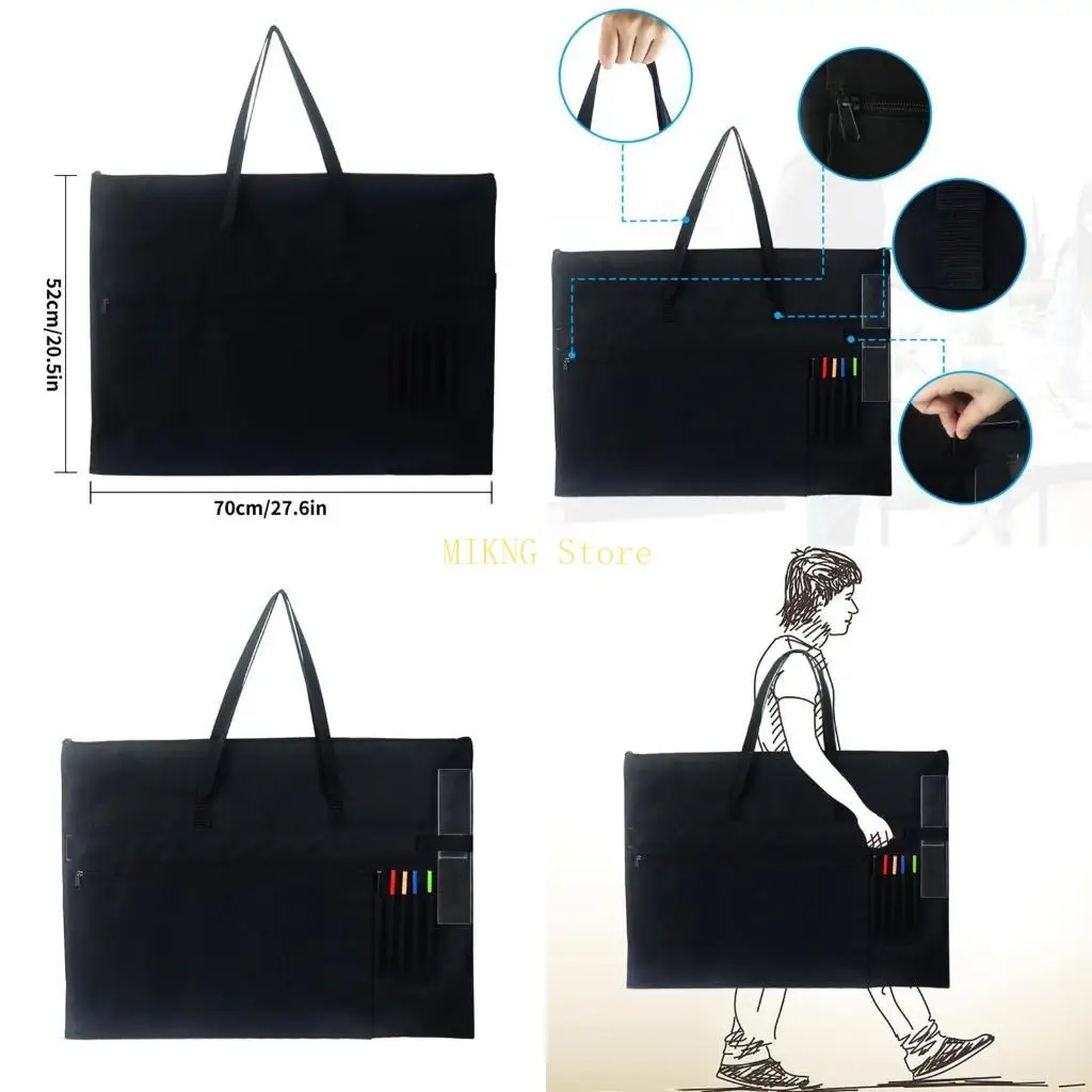 

Водонепроницаемая сумка для проектов, сумка для плакатов на молнии, чехол для художественных принадлежностей для произведений и