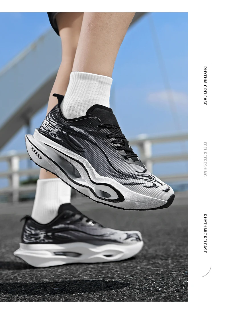 Marathon Herren Laufschuhe Spezial-Karbonplatte Sneakers Sportschuhe Trendige Athletische Damen Leichte Atmungsaktive Damenschuhe – Detail 4