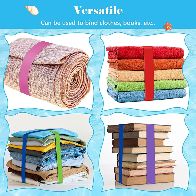 Beach Chair Towel Bands Stretchable Rubber Band Towel Strap Holder Towel Clips for Lounge Beach Pool Chairs Summer