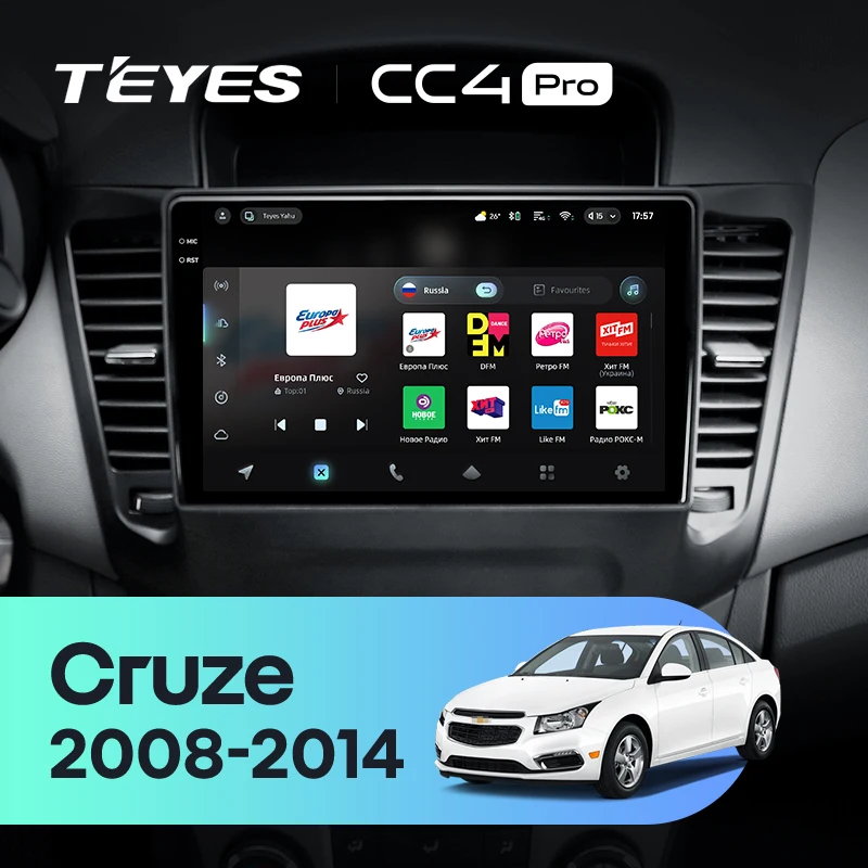 TEYES CC4 PRO For Chevrolet Cruze J300 2008 - 2014 CarPlay Android Auto 2DIN Autoradio Car play Radio Multimedia Stereo