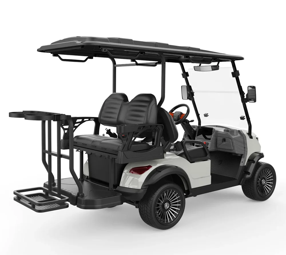 Luxury Electric Golf Cart with Canopy LED Lights & Music System Custom Color Available Golf Cart 4 Seats All-terrain Golf Cart