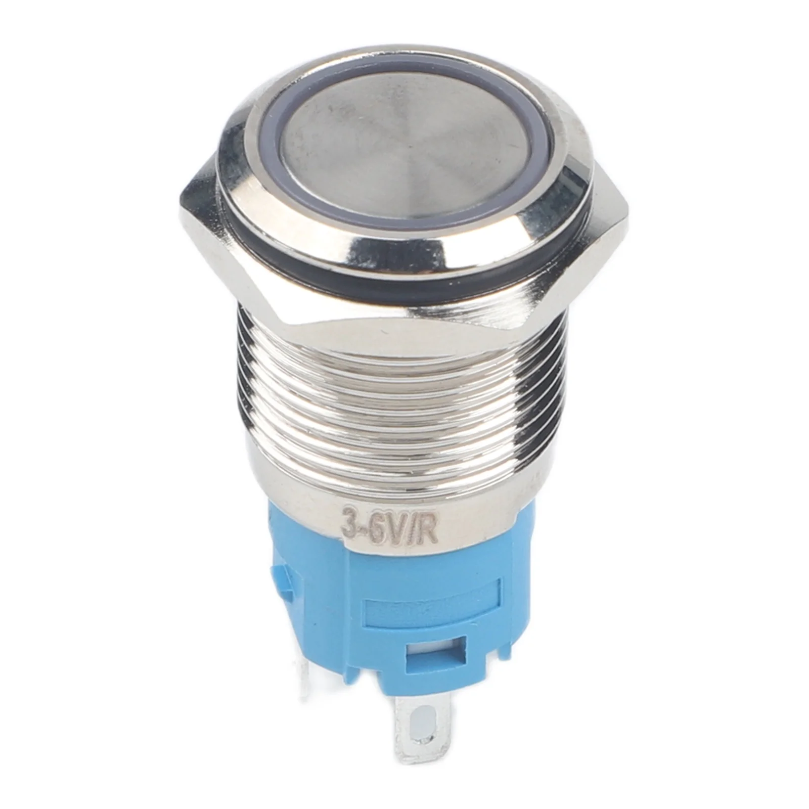 Stainless Steel 16mm Push Button Switch 36V with LED Ring Light Designed for Quick Installation and Wide Compatibility