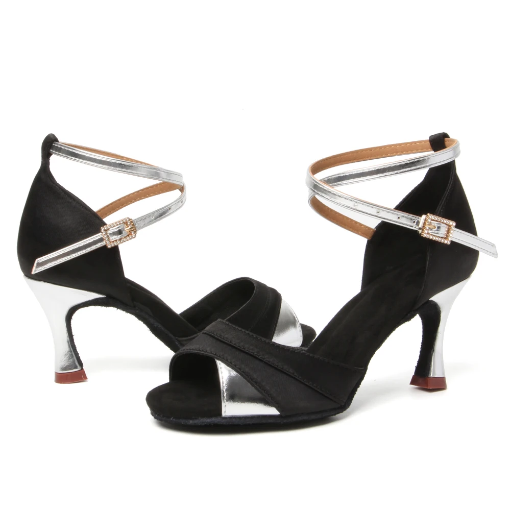 Scarpe da ballo latino da donna Scarpe da ballo professionali per ragazze da donna Sneaker 7 cm Scarpe da pratica per salsa jazz con suola morbida in pelle scamosciata