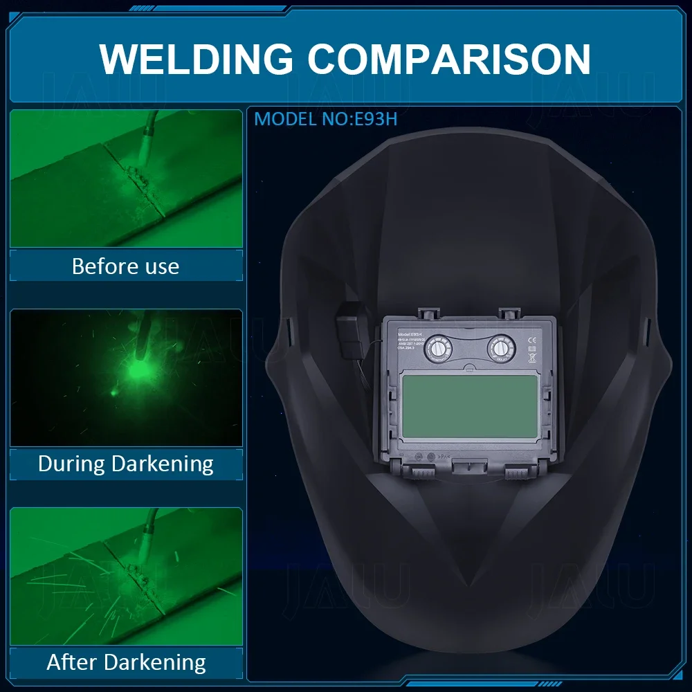 PC-Schweißmasken, automatische Variable-Lichteinstellung, große Ansicht, automatische Verdunkelung, Schweiß-Gesichtsmaske für Lichtbogenschweißen,