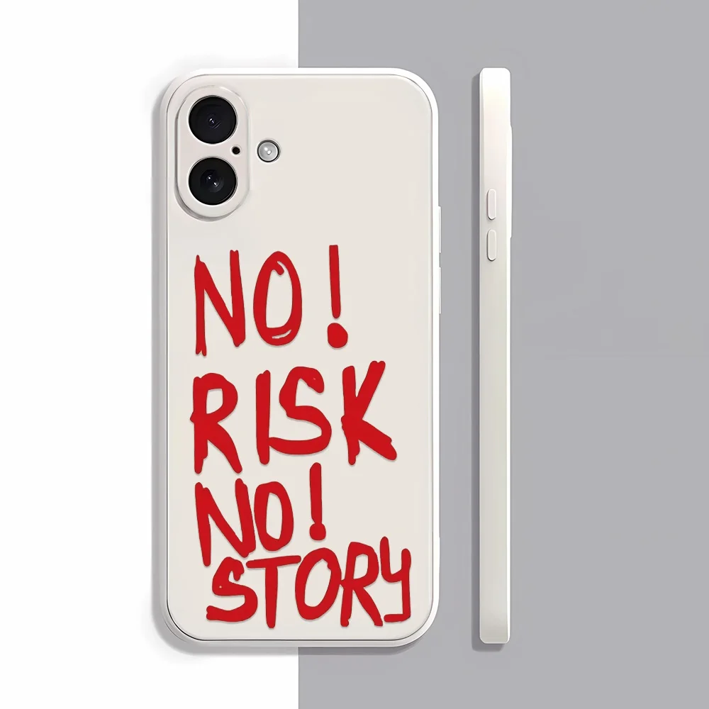 

Чехол для телефона NO RISK NO STORY для iPhone 17 Pro Max/17 Pro/17/16/15/14/13/12/11/Pro/Plus – Модный, эстетичный, в подарок друзьям