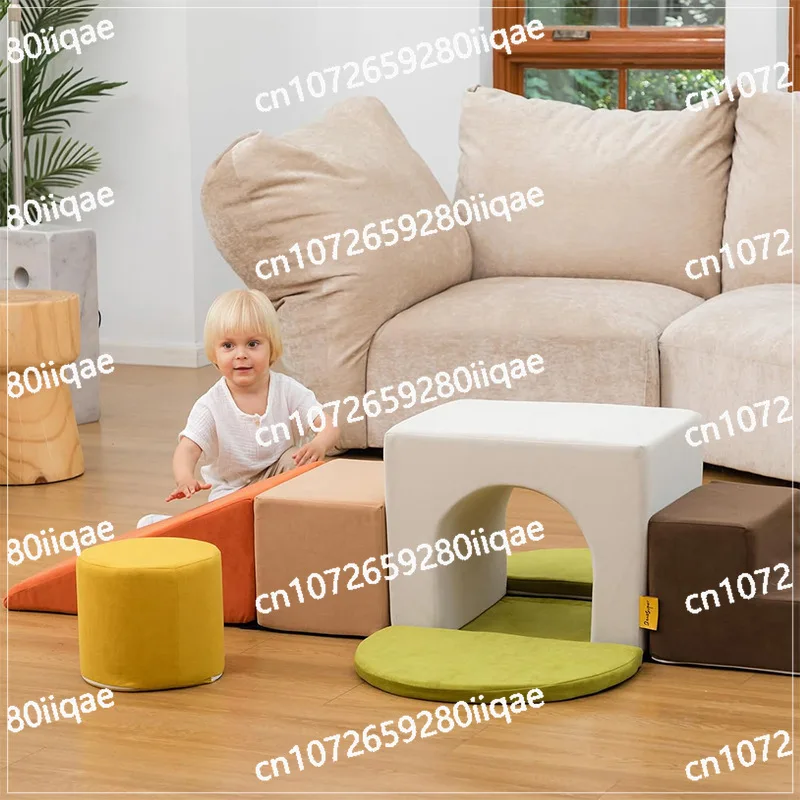 Modular play sofa foam sofa block 7-piece set puzzle large building block combination