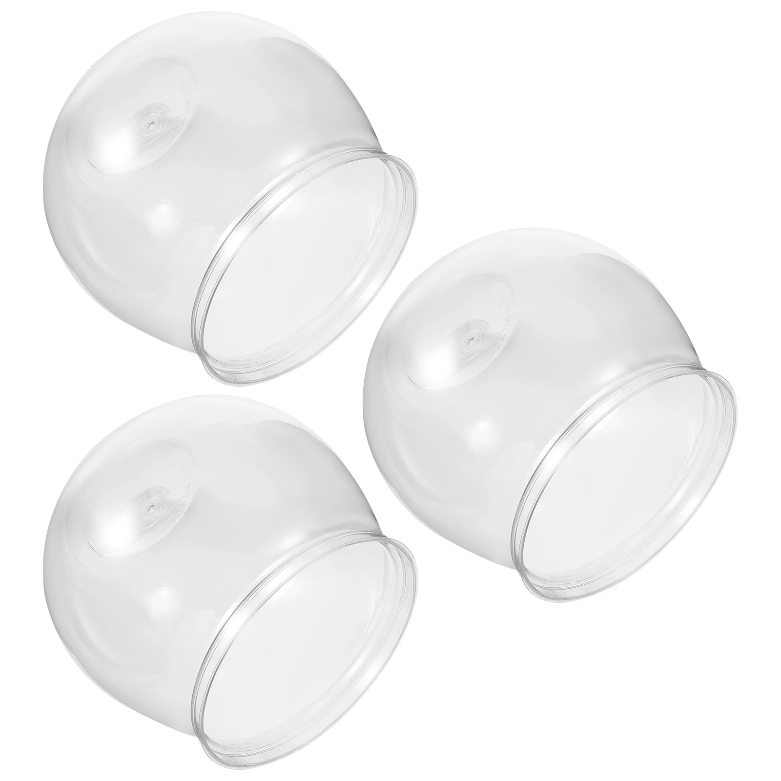 

3Pcs Clear Fish Bowl Mini Aquarium Tank Portable Plastic Fish Tank for Home Office Desk Decor Goldfish Bowl Pet Habitat