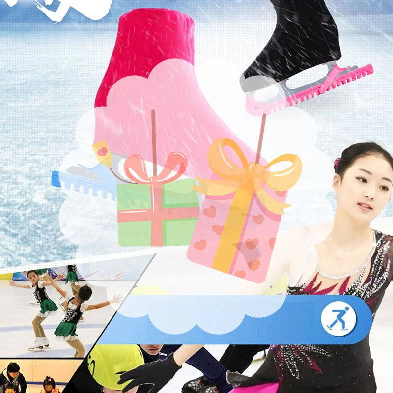 

Upgraded High Elastic Velvet Fabric Figure Skating Shoes Cover Protector Anti- & Dustproof Ice Skate Blade Covers Guard