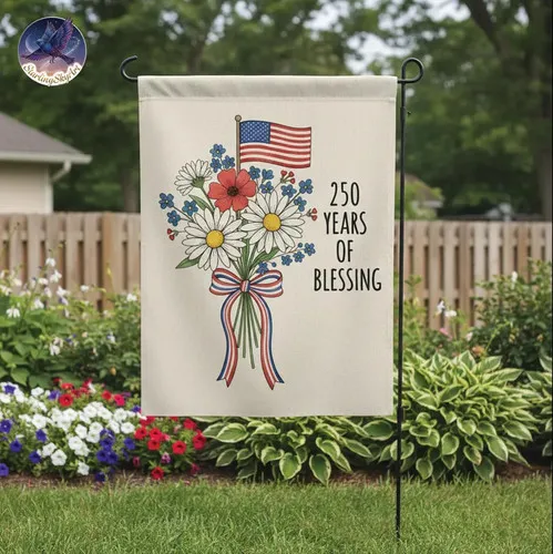 Years of Blessing Garden Flag Outdoor Decor House Yard Welcome Gift UUI GGX