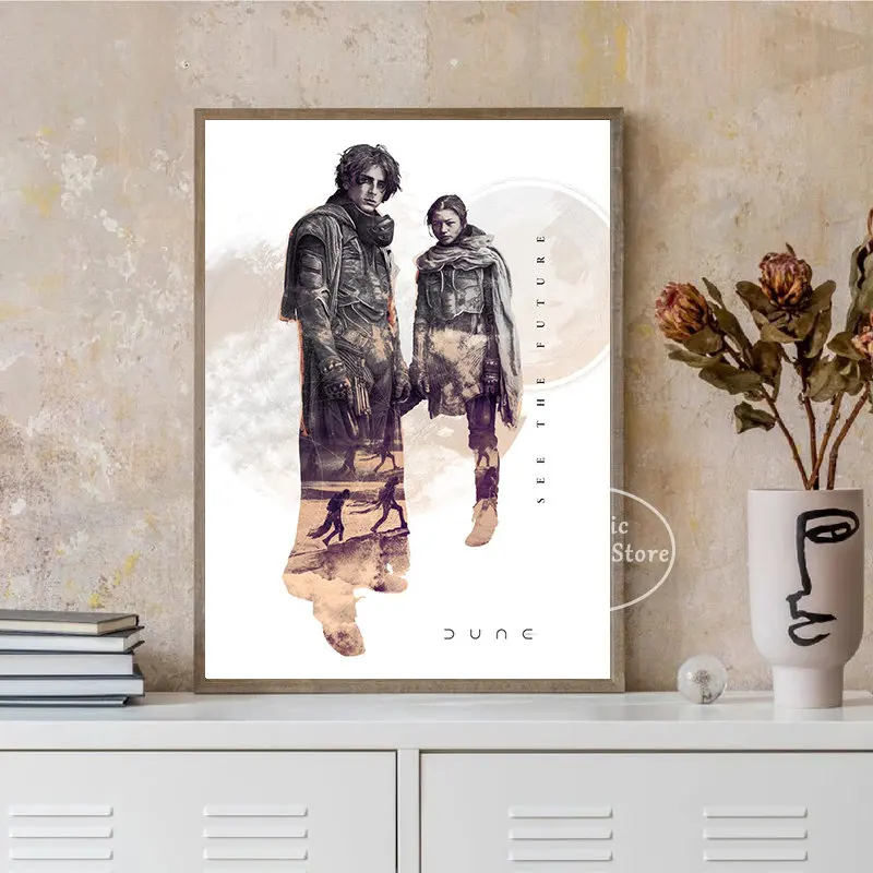 الكلاسيكية الكثبان الرملية الفيلم المشارك الشكل بول Atreides يطبع قماش و HD اللوحة لغرفة النوم نادي السينما جدار الفن ديكور المنزل الهدايا #3