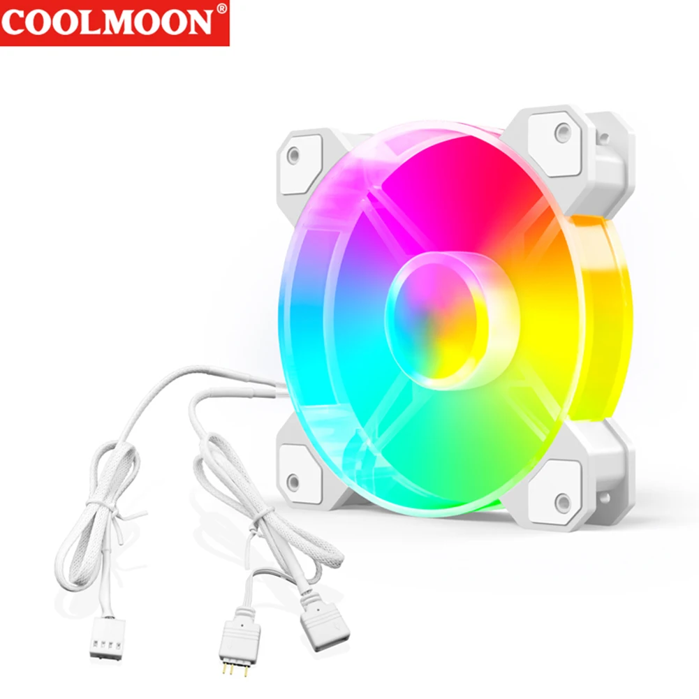 120mm Chassis Cooler Radiator Silent Case Cooler 5V 3PIN ARGB 12V 4PIN PWM PC Fan 16LED Lamp Beads Computer Cooler