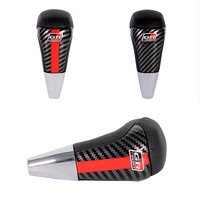 Car Gear Shift Knob Carbon Fiber Leather Lever Change For Toyota GR Sports Corolla Supra Racing Parts Gazoo Yaris Accessories