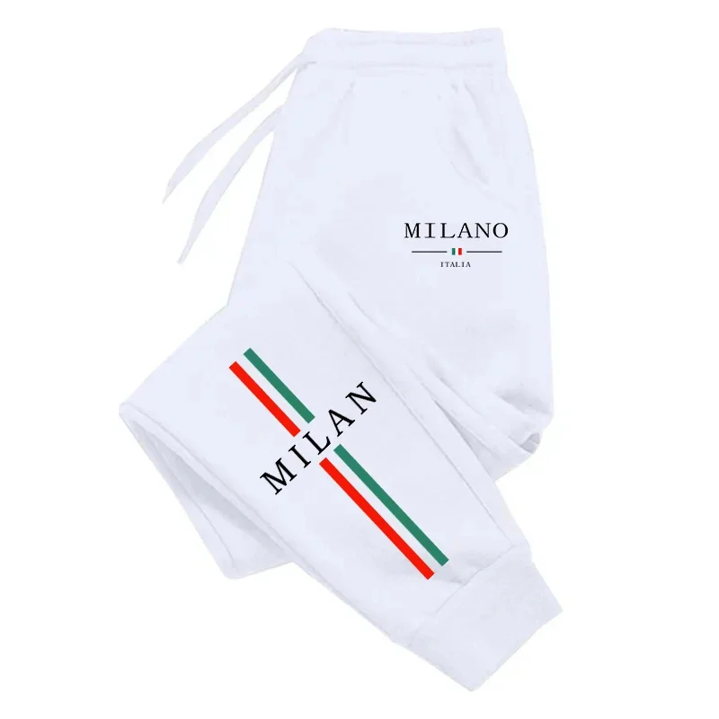 Calças de Moletom Masculinas Estampadas Moda Primavera Verão 2026, Versáteis para Academia, Confortáveis, Macias, Esportivas, Casuais, com Cordão, Mais Vendidas para Corrida
