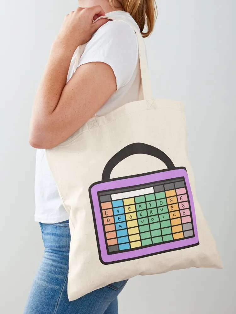 

AAC device everyone deserves a voice, SLP Tote Bag Eco bag university shopper bag reusable grocery bags custom fabric