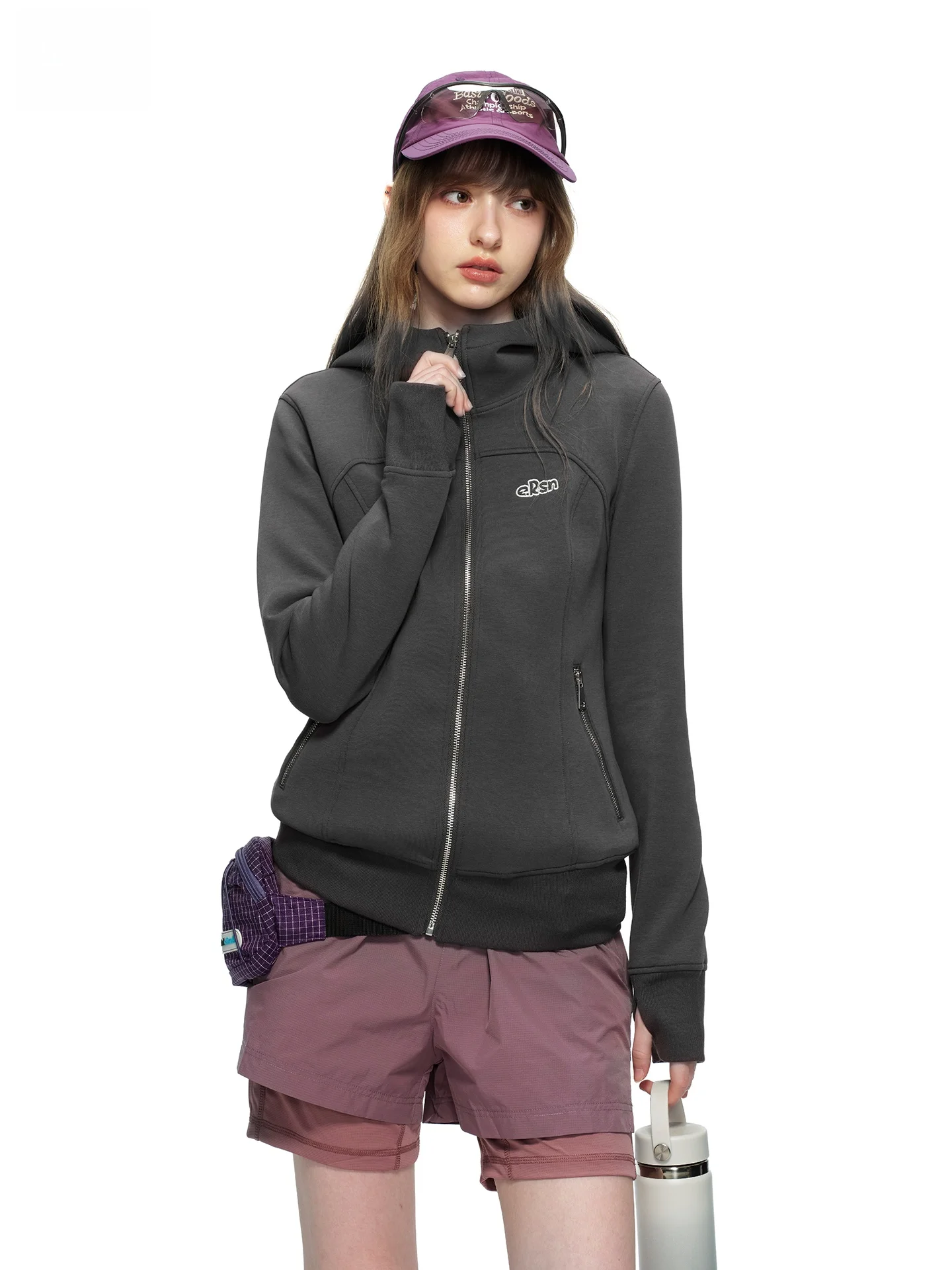 

Женская спортивная толстовка-кардиган ER American Sports с капюшоном на молнии, весенняя, для похудения, для активного отдыха, бега, фитнеса, повседневная куртка