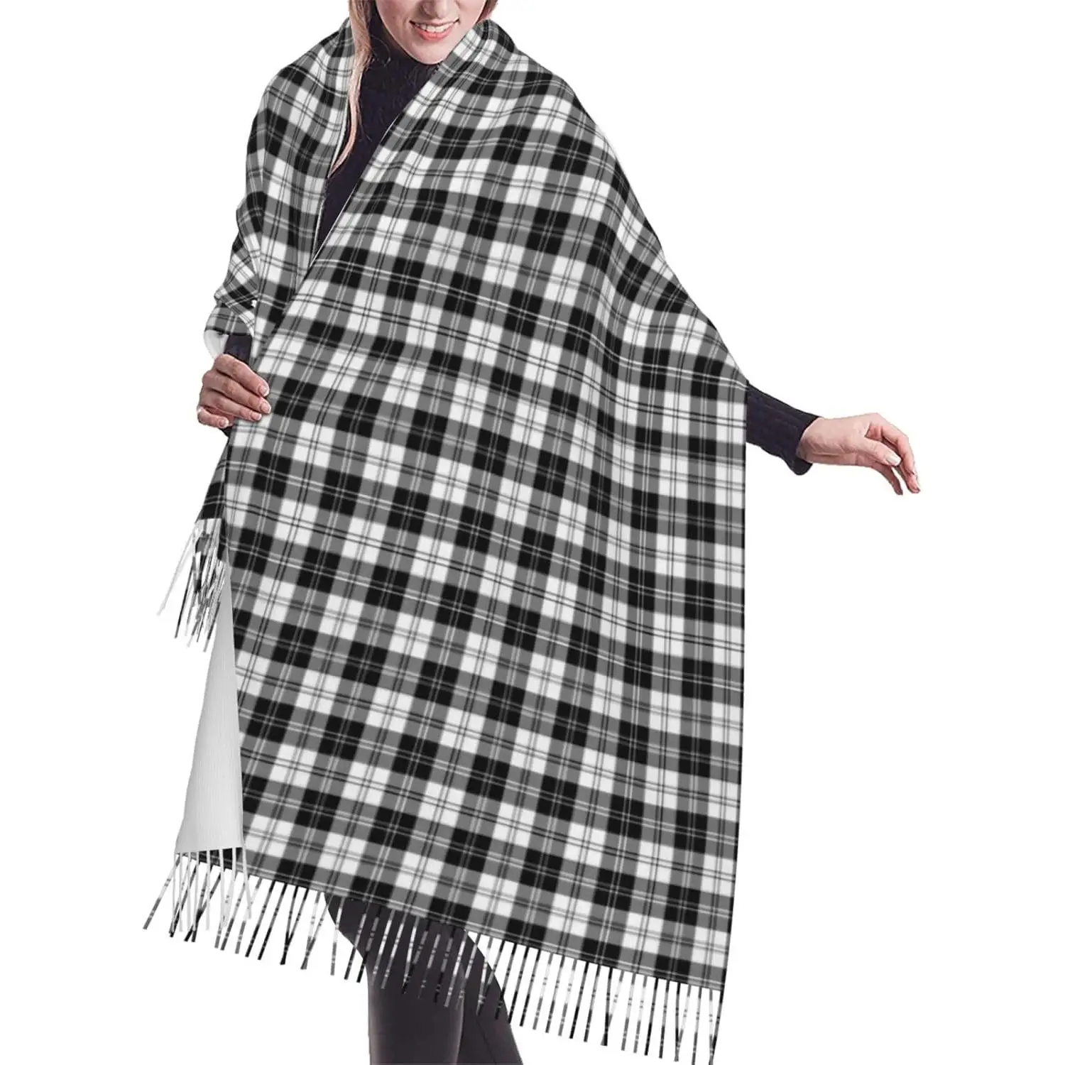 

Женская мода, кашемировый шарф с кисточкой, большой шарф, теплая праздничная шаль, шарф, шаль для подарка, женская весна-осень-зима