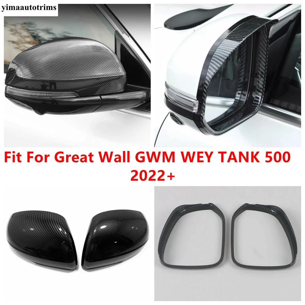 

Rearview Mirror Rain Eyebrow Shield Guard Sun Visor Shade Cover Trim Accessories For Great Wall GWM WEY TANK 500 2022 2023 2024