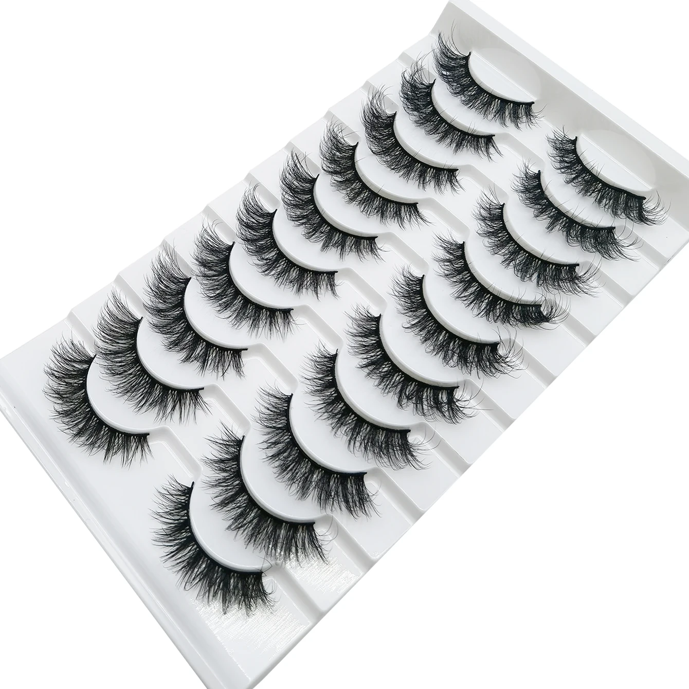 رموش طبيعية طويلة وسميكة -10 أزواج، قطعة كاملة رموش طويلة رقيقة وملفتة للنظر، متينة وطويلة الأمد #6