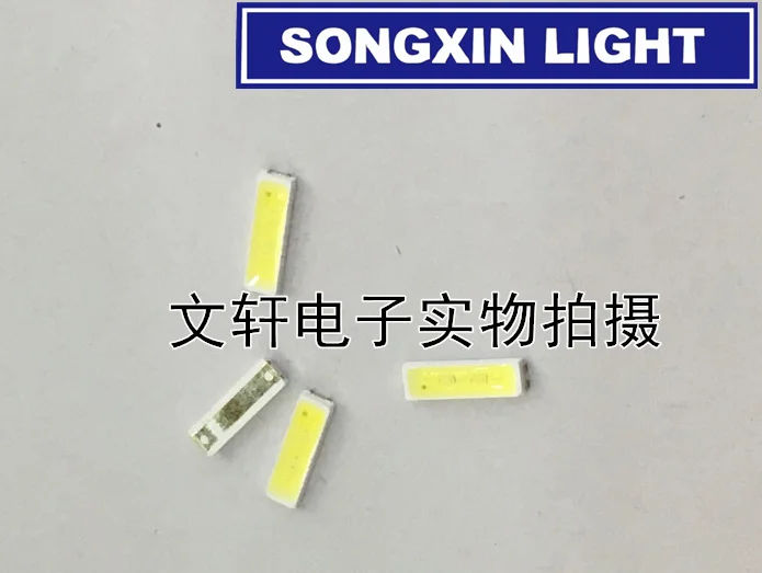 XIASONGXIN LIGHT 50pcs Lextar LED Backlight 0.5W 7020 6V Cool white 40LM LCD Backlight for TV TV Application