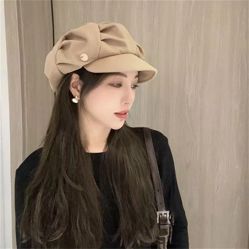 Autumn Winter Beret Hats Women Fashion French Painter Hat Girls Trendy Solid Color Berets Ladies Multicolored Flat Cap 2025 NEW