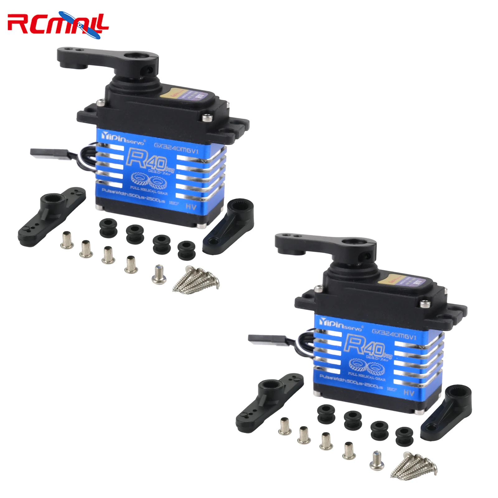 

2PCS YP3240SMG 40kg Digital Servo IP68 Waterproof High Torque 180°/270°/357°/360° Metal Gear for 1/8 1/10 TRX6 SCX10 RC Crawler
