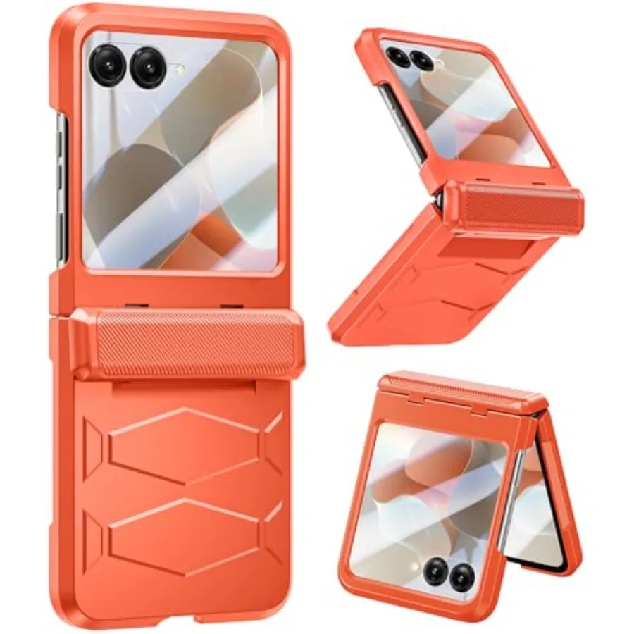 

for Motorola Razr 2026 Case: Full Body Protective Phone Case [Non-Slip Texture][Rugged Hinge Protection][Fast Wireless Charging
