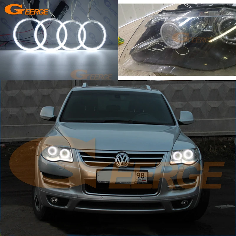 For Volkswagen VW Touareg 7L 2003 2004 2005 2006 2007 2008 2009 2010 Excellent Ultra Bright CCFL Angel Eyes Halo Rings Kit