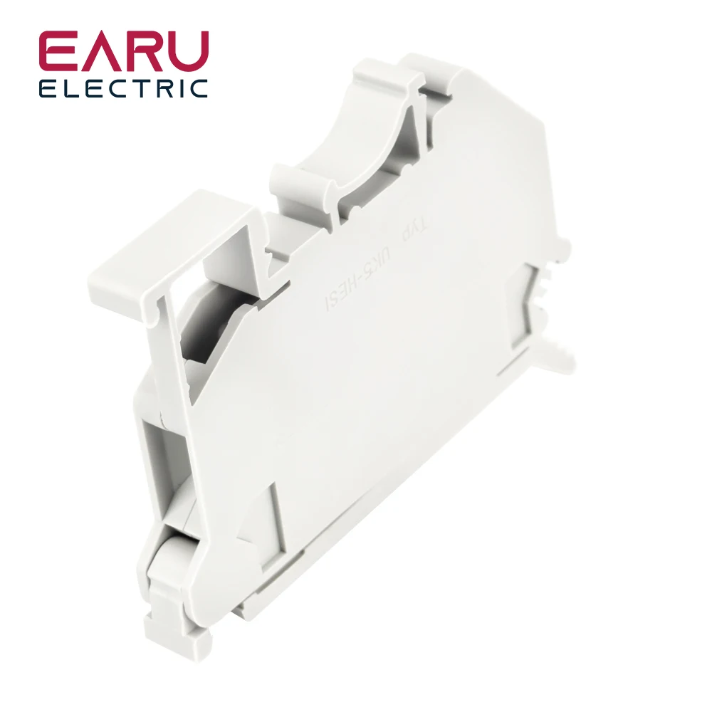 10 Teile/los Din-schiene Terminal Blöcke UK-5-HESI Schwarz Stecker Schraube Sicherung Terminal Block Stecker Schraube Sicherung Halter Leiter – Detail 8