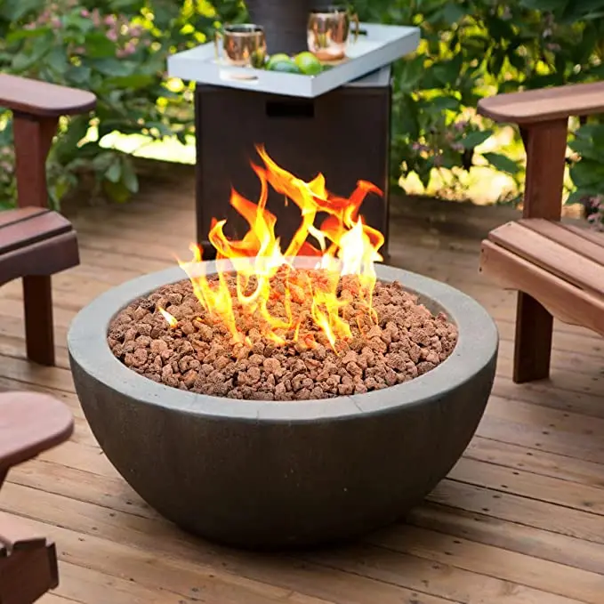 Tabletop Ethanol Fireplace Diamond Shape Table Top Fire Pit Indoor Outdoor Concrete Tabletop Fire Pit Bowl view 4