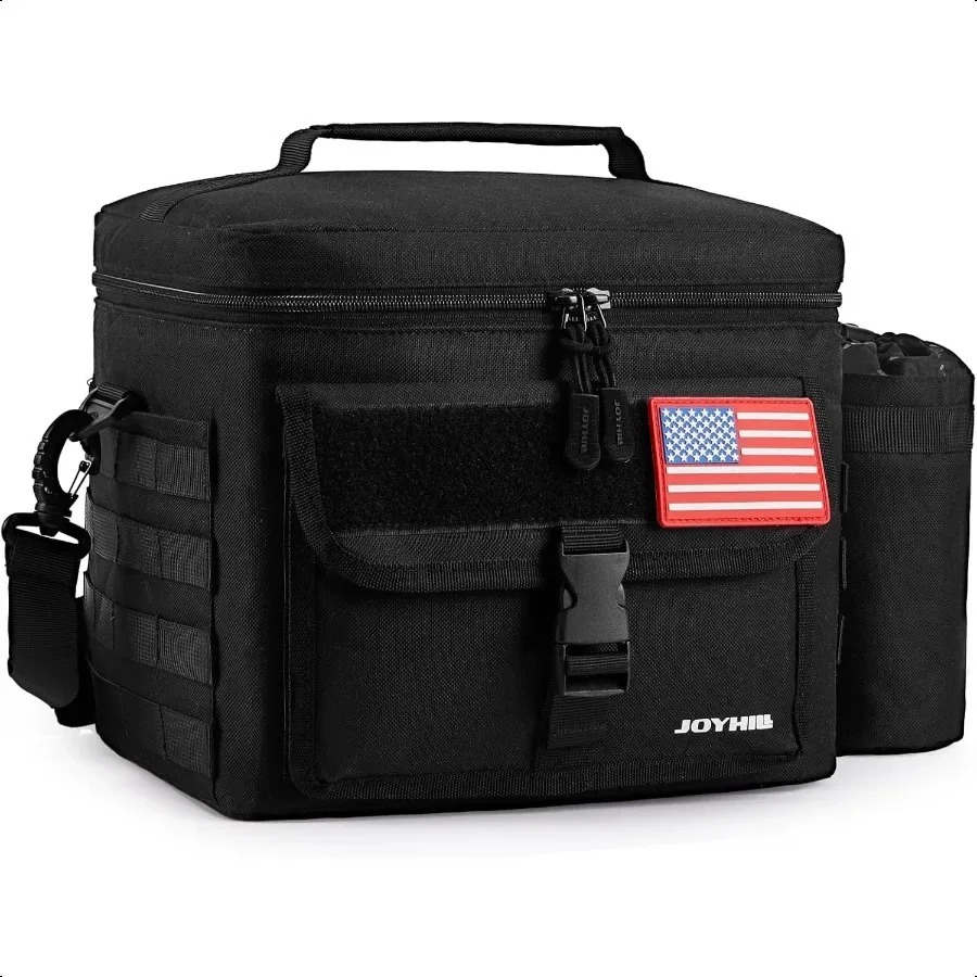 

Tactical Lunch Box for Men Insulated Lunch Bag with Detachable Bottle Pouch Holder Large Durable Thermal Cooler Bag for Adult L