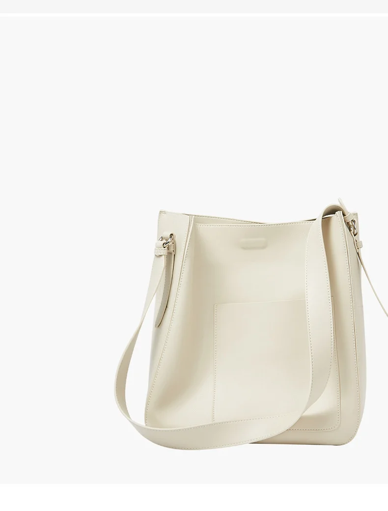 New Cowhide Leather Women's Luxury Bucket Bag Fashion Trend Single Shoulder Bag Design High Quality Large Capacity Handbags