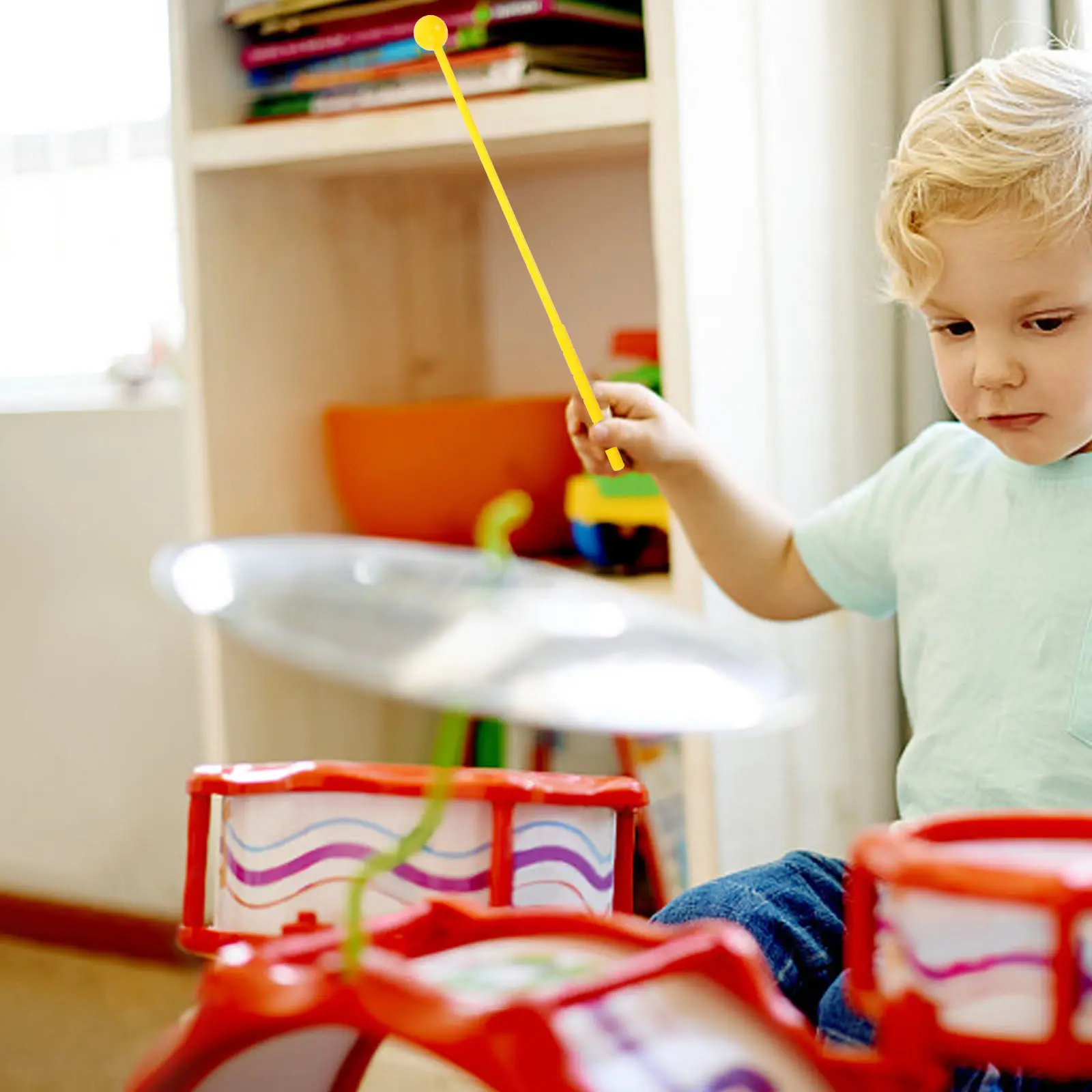 10 unidades de baquetas de plástico de fácil agarre para tambor de lengüetas, marimba, xilófono e instrumentos de percusión, para principiantes y escenario