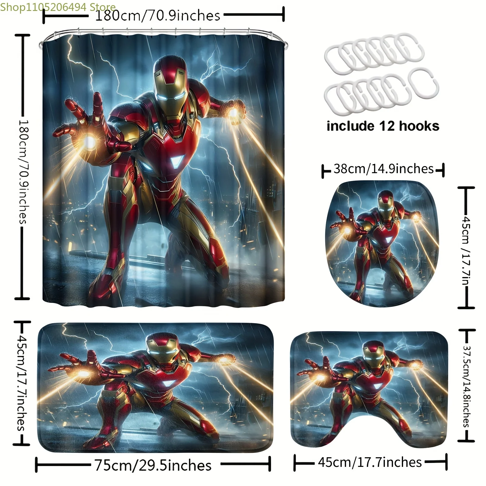 

Пасхальный вирусный декор! Набор занавесок для душа из 4 предметов с узором кролика и моркови, водонепроницаемый ансамбль для ванной комнаты для подарков на весенний фестиваль